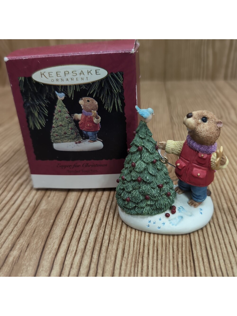 1994 Hallmark Keepsake Ornament Eager For Christmas Tender Touches w/ Box EUC